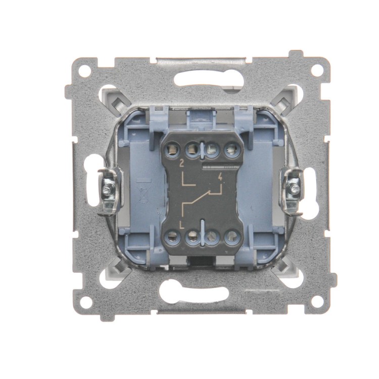 Łącznik schodowy Simon 54 DW6A.01/43 Kontakt-Simon srebrny mat, metalizowany