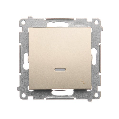 Łącznik schodowy z podświetleniem LED Simon 54 DW6L.01/44 Kontakt-Simon złoty mat, metalizowany