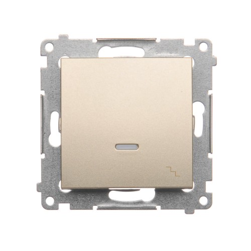 Łącznik schodowy z podświetleniem LED Simon 54 DW6L.01/44 Kontakt-Simon złoty mat, metalizowany