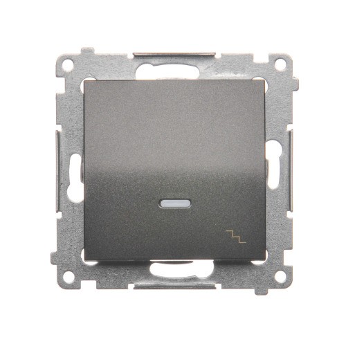 Łącznik schodowy z podświetleniem LED Simon 54 DW6L.01/48 Kontakt-Simon antracyt, metalizowany