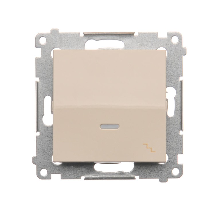 Łącznik schodowy z podświetleniem LED Simon 54 DW6AL.01/41 Kontakt-Simon kremowy