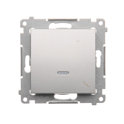 Łącznik schodowy z podświetleniem LED Simon 54 DW6AL.01/43 Kontakt-Simon srebrny mat, metalizowany