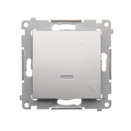 Łącznik schodowy z podświetleniem LED Simon 54 DW6AL.01/43 Kontakt-Simon srebrny mat, metalizowany