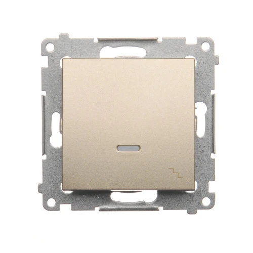 Łącznik schodowy z podświetleniem LED Simon 54 DW6AL.01/44 Kontakt-Simon złoty mat, metalizowany