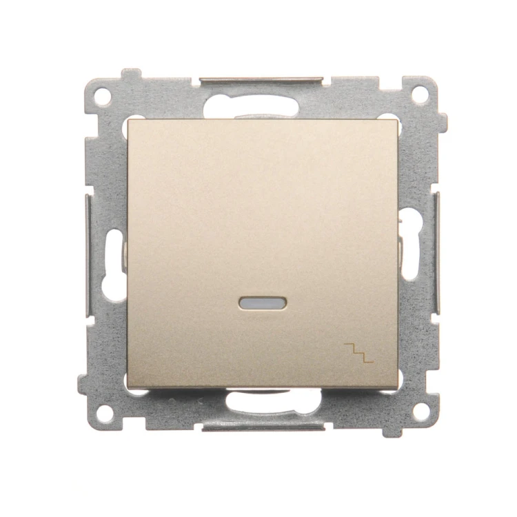 Łącznik schodowy z podświetleniem LED Simon 54 DW6AL.01/44 Kontakt-Simon złoty mat, metalizowany