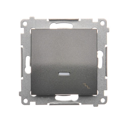 Łącznik schodowy z podświetleniem LED Simon 54 DW6AL.01/48 Kontakt-Simon antracyt, metalizowany