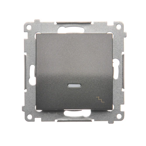 Łącznik schodowy z podświetleniem LED Simon 54 DW6AL.01/48 Kontakt-Simon antracyt, metalizowany