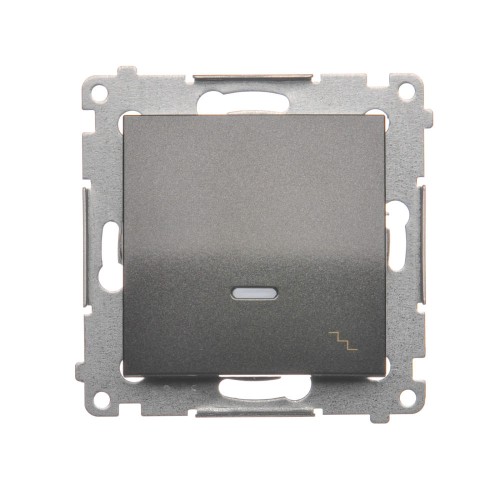 Łącznik schodowy z podświetleniem LED Simon 54 DW6AL.01/48 Kontakt-Simon antracyt, metalizowany