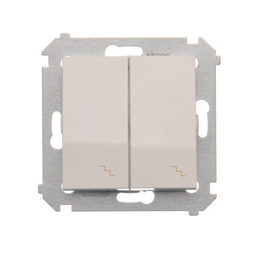 Łącznik schodowy podwójny z podświetleniem LED Simon 54 DW6/2L.01/11 Kontakt-Simon biały