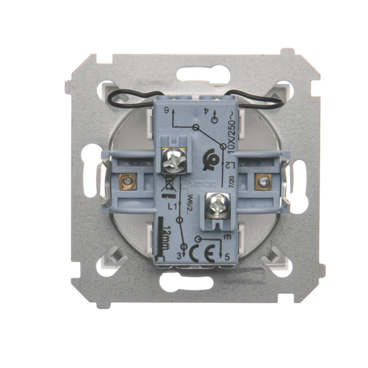 Łącznik schodowy podwójny z podświetleniem LED Simon 54 DW6/2L.01/11 Kontakt-Simon biały