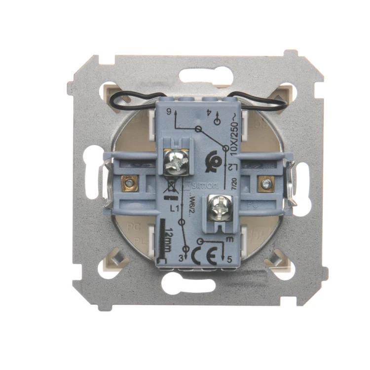 Łącznik schodowy podwójny z podświetleniem LED Simon 54 DW6/2L.01/41 Kontakt-Simon kremowy