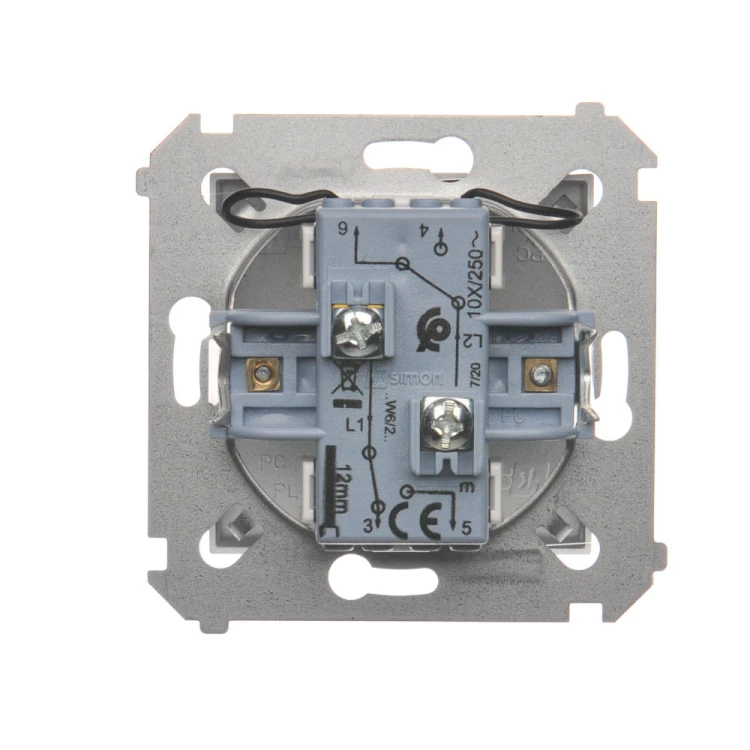 Łącznik schodowy podwójny z podświetleniem LED Simon 54 DW6/2L.01/43 Kontakt-Simon srebrny mat, metalizowany