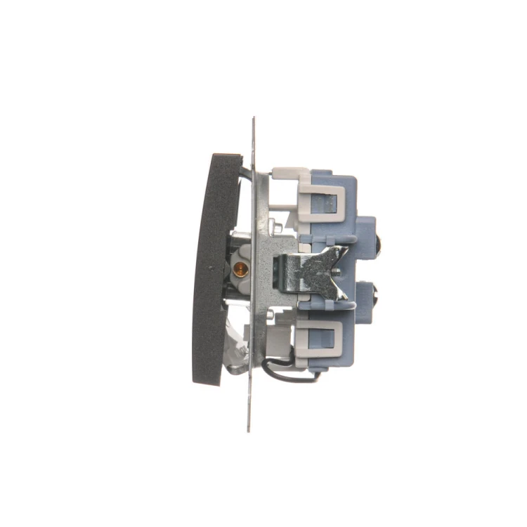 Łącznik schodowy podwójny z podświetleniem LED Simon 54 DW6/2L.01/48 Kontakt-Simon antracyt, metalizowany