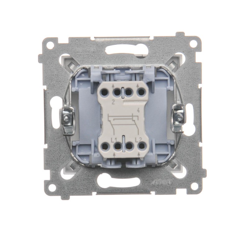 Łącznik krzyżowy Simon 54 DW7.01/43 Kontakt-Simon srebrny mat, metalizowany