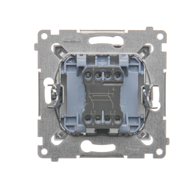 Łącznik krzyżowy Simon 54 DW7A.01/43 Kontakt-Simon srebrny mat, metalizowany