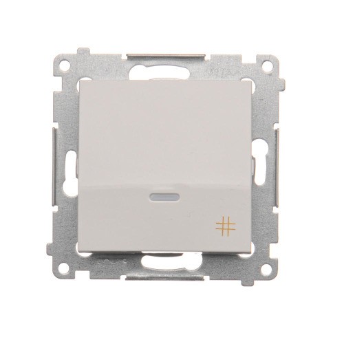 Łącznik krzyżowy z podświetleniem LED Simon 54 DW7L.01/11 Kontakt-Simon biały