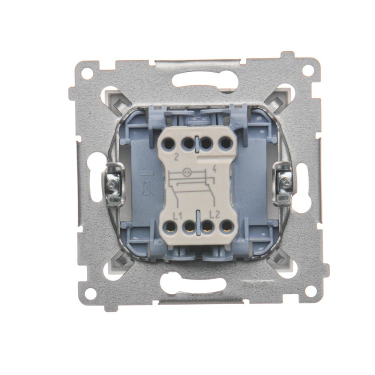 Łącznik krzyżowy z podświetleniem LED Simon 54 DW7L.01/11 Kontakt-Simon biały