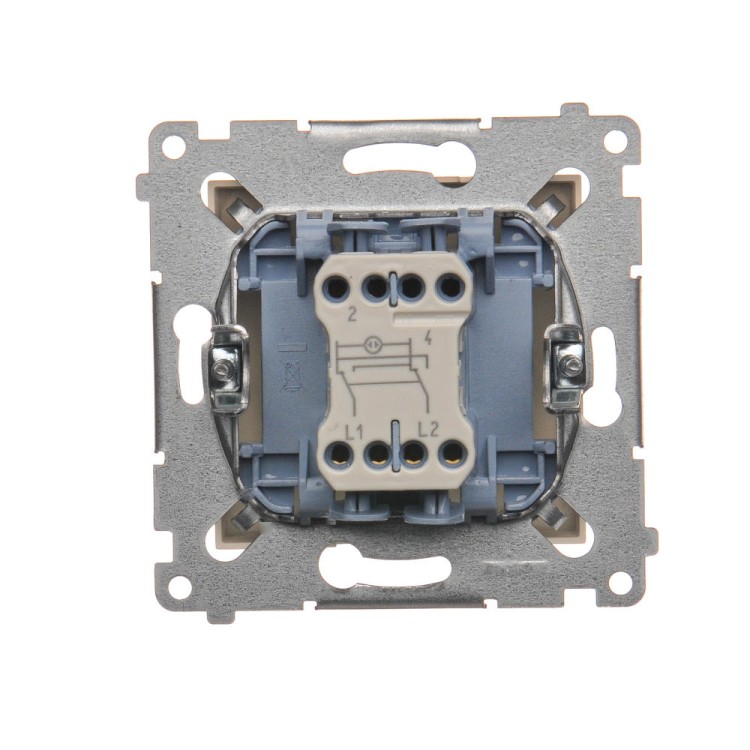Łącznik krzyżowy z podświetleniem LED Simon 54 DW7L.01/41 Kontakt-Simon kremowy