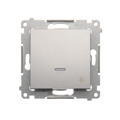Łącznik krzyżowy z podświetleniem LED Simon 54 DW7L.01/43 Kontakt-Simon srebrny mat, metalizowany