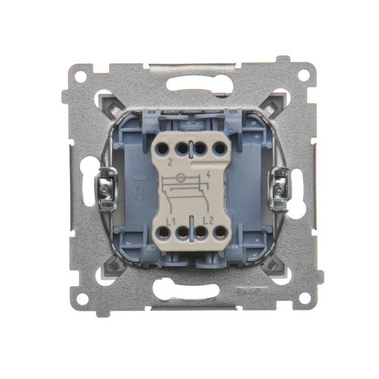 Łącznik krzyżowy z podświetleniem LED Simon 54 DW7L.01/43 Kontakt-Simon srebrny mat, metalizowany