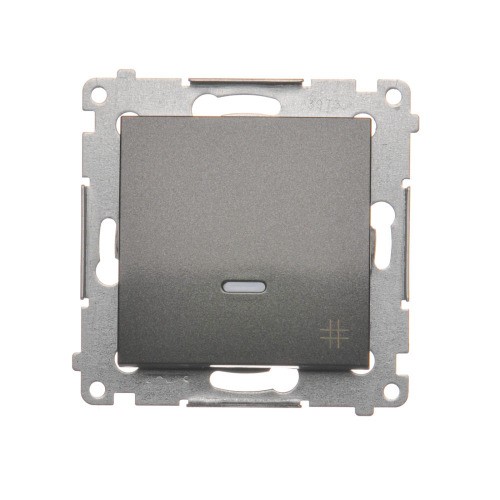 Łącznik krzyżowy z podświetleniem LED Simon 54 DW7L.01/48 Kontakt-Simon antracyt, metalizowany