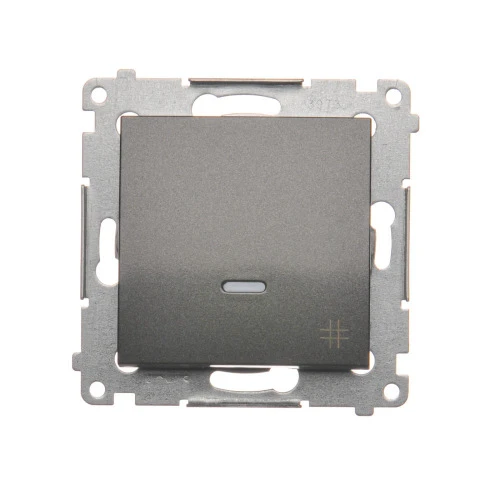 Łącznik krzyżowy z podświetleniem LED Simon 54 DW7L.01/48 Kontakt-Simon antracyt, metalizowany