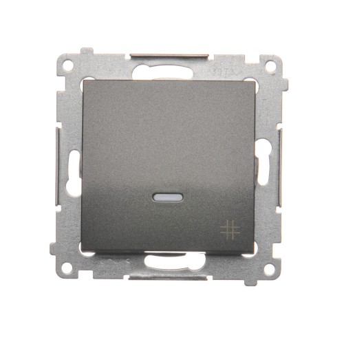 Łącznik krzyżowy z podświetleniem LED Simon 54 DW7L.01/48 Kontakt-Simon antracyt, metalizowany