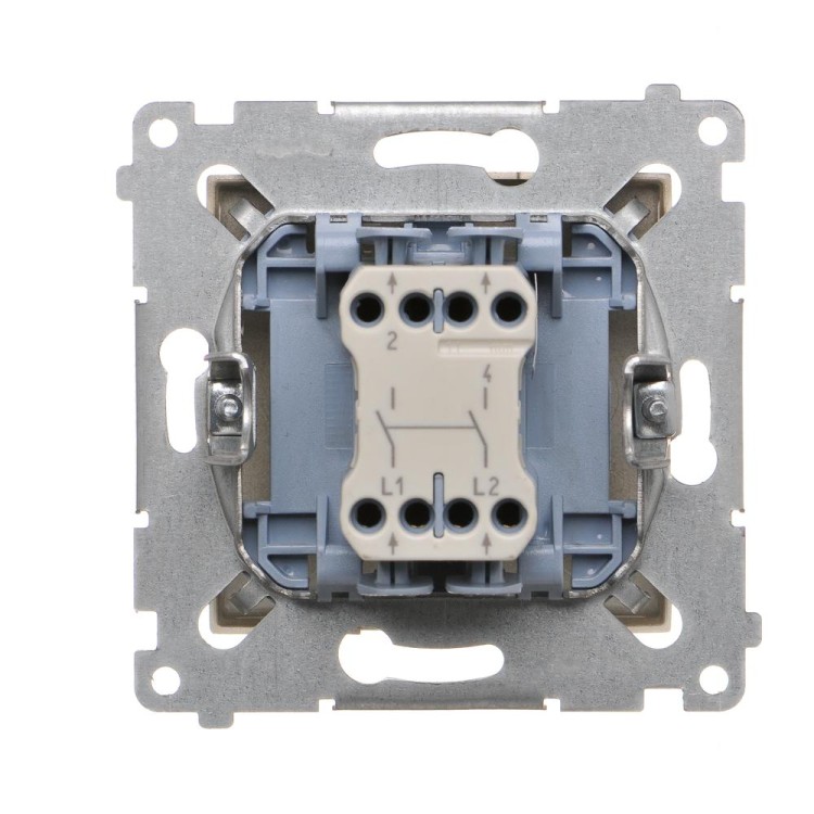 Łącznik dwubiegunowy Simon 54 DW2.01/44 Kontakt-Simon złoty mat, metalizowany