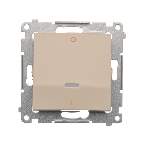 Łącznik dwubiegunowy z podświetleniem LED Simon 54 DW2L.01/41 Kontakt-Simon kremowy