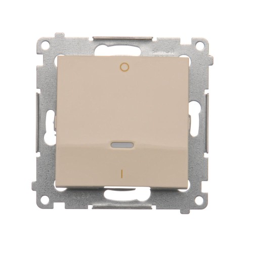 Łącznik dwubiegunowy z podświetleniem LED Simon 54 DW2L.01/41 Kontakt-Simon kremowy