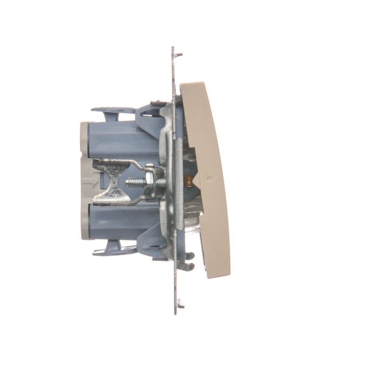 Łącznik dwubiegunowy z podświetleniem LED Simon 54 DW2L.01/41 Kontakt-Simon kremowy