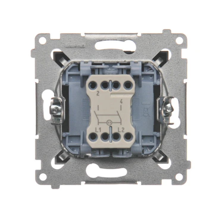 Łącznik dwubiegunowy z podświetleniem LED Simon 54 DW2L.01/48 Kontakt-Simon antracyt, metalizowany