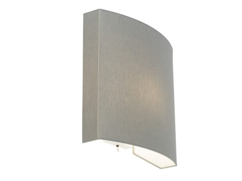 Lampa ścienna kinkiet Loft BORDE I GRAY 8046 NOWODVORSKI Lighting E27 nowoczesna oświetleniowa ścienna z włącznikiem Industrialna abażur tkanina szara szary idealna do hotelu sypialni Inspiracje Premium