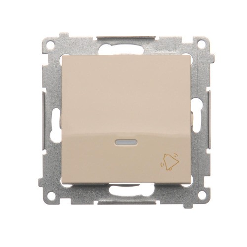 Przycisk "dzwonek" z podświetleniem LED Simon 54 DD1L.01/41 Kontakt-Simon kremowy