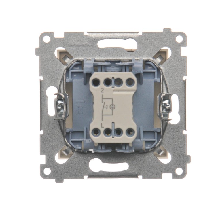 Przycisk "dzwonek" z podświetleniem LED Simon 54 DD1L.01/41 Kontakt-Simon kremowy