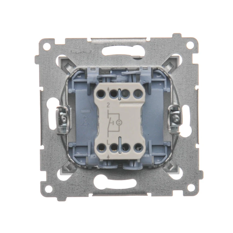 Przycisk "światło" z podświetleniem LED Simon 54 DS1L.01/43 Kontakt-Simon srebrny mat, metalizowany