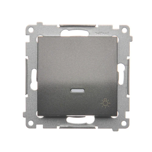 Przycisk "światło" z podświetleniem LED Simon 54 DS1L.01/48 Kontakt-Simon antracyt, metalizowany