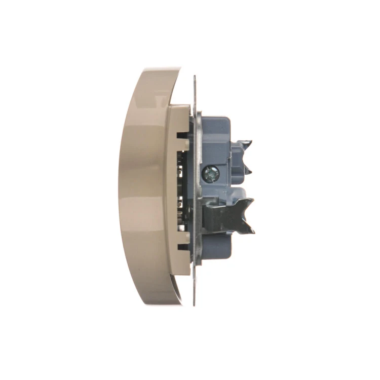 Gniazdo wtyczkowe podwójne z uziemieniem z przesłonami - do Ramek PREMIUM Simon 54 DGZ2MZ.01/41 Kontakt-Simon kremowy