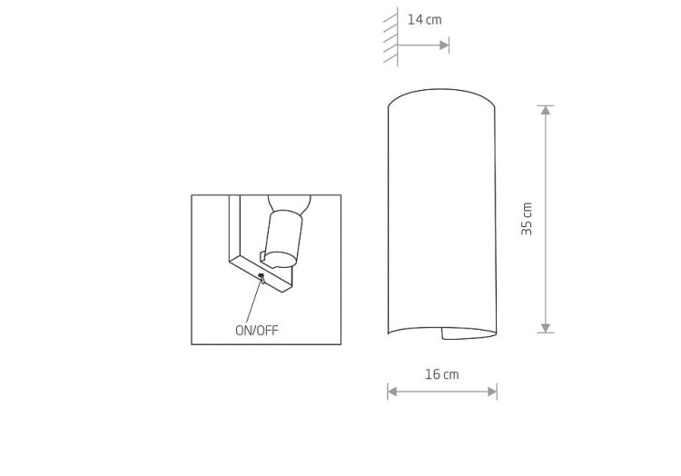 Lampa ścienna kinkiet Loft VELERO I GRAY 8043 NOWODVORSKI Lighting E27 nowoczesna oświetleniowa ścienna z włącznikiem Industrialna abażur tkanina szara szary idealna do hotelu sypialni Inspiracje Premium