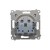Gniazdo wtyczkowe pojedyncze bez uziemienia z przesłonami torów prądowych Simon 54 DG1Z.01/44 Kontakt-Simon złoty mat, metalizowany