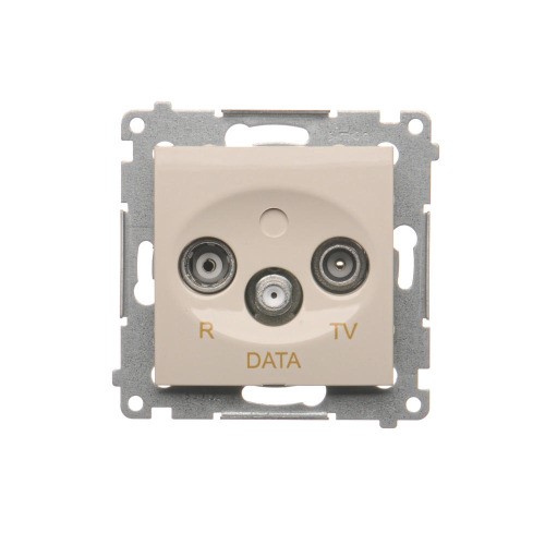 Gniazdo antenowe R-TV-DATA Simon 54 DAD.01/41 Kontakt-Simon kremowy