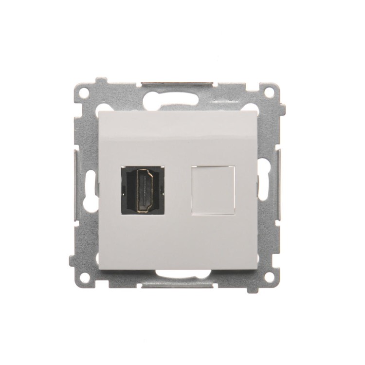 Gniazdo HDMI pojedyncze Simon 54 DGHDMI.01/11 Kontakt-Simon biały