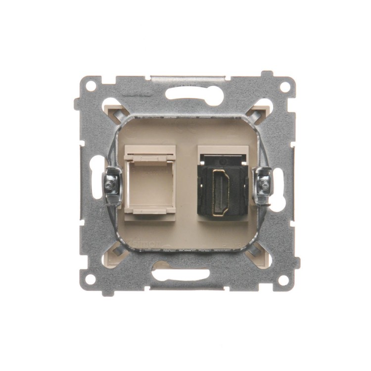 Gniazdo HDMI pojedyncze Simon 54 DGHDMI.01/41 Kontakt-Simon kremowy