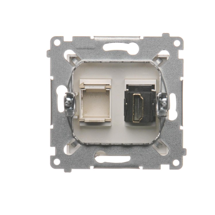 Gniazdo HDMI pojedyncze Simon 54 DGHDMI.01/44 Kontakt-Simon złoty mat, metalizowany
