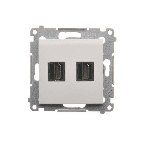 Gniazdo HDMI podwójne Simon 54 DGHDMI2.01/11 Kontakt-Simon biały