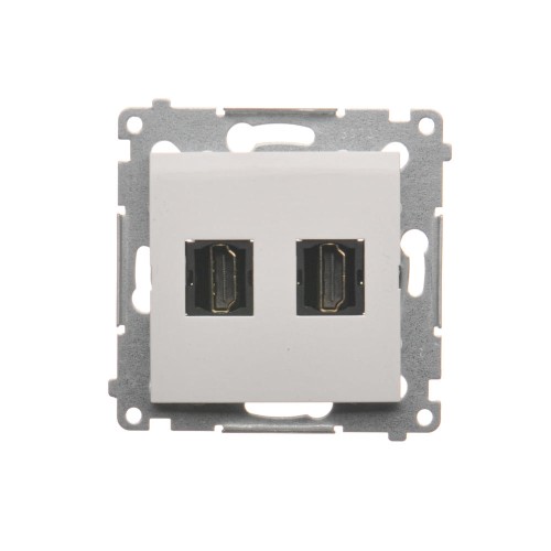 Gniazdo HDMI podwójne Simon 54 DGHDMI2.01/11 Kontakt-Simon biały