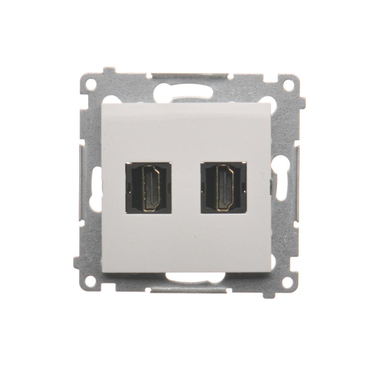 Gniazdo HDMI podwójne Simon 54 DGHDMI2.01/11 Kontakt-Simon biały