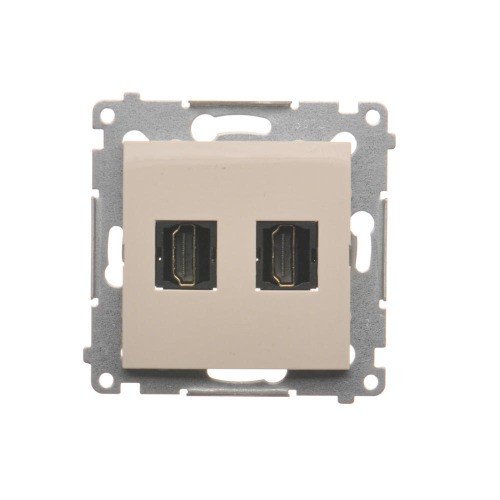 Gniazdo HDMI podwójne Simon 54 DGHDMI2.01/41 Kontakt-Simon kremowy