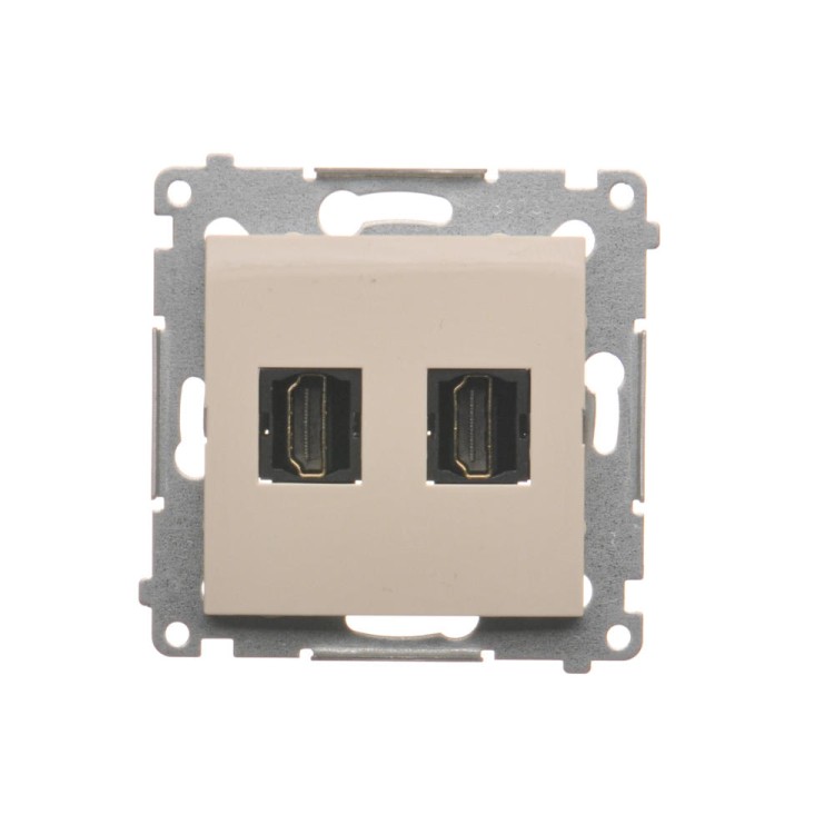 Gniazdo HDMI podwójne Simon 54 DGHDMI2.01/41 Kontakt-Simon kremowy