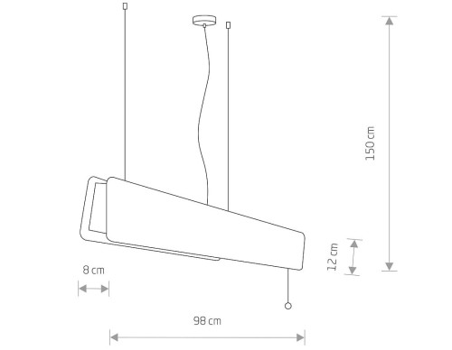 Lampa sufitowa regulowana Loft OSLO LED 90 ZWIS OAK 7520 NOWODVORSKI Lighting LED TUBE T8 nowoczesna oświetleniowa wisząca z włącznikiem drewniana drewno dąb metal biały biała Inspiracje Premium